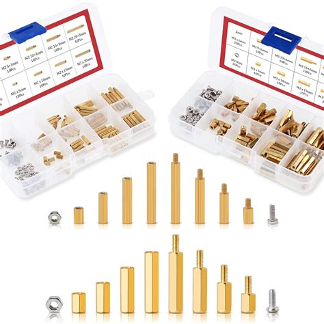 Buy Hilitchi 240Pcs M2 M3 Male Female Hex Brass Spacer Standoff Screw ...