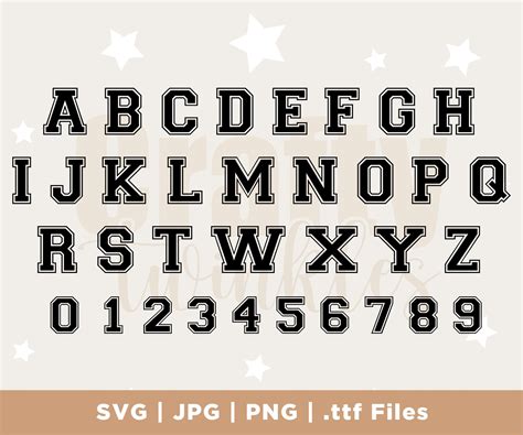 Buy Varsity Font Svg Block Font Svg College Font University Online in ...