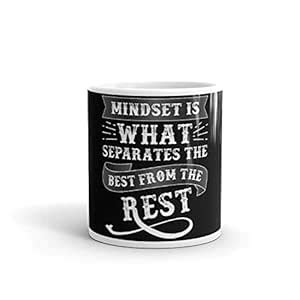 Buy exQuild Black Ceramic Mindset is What-1" Microwave Safe Milk/Coffee ...