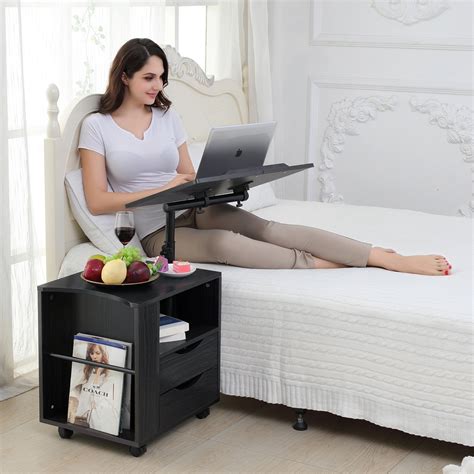 Buy Emall Life Upgraded Multifunctional Height Adjustable Overbed End ...