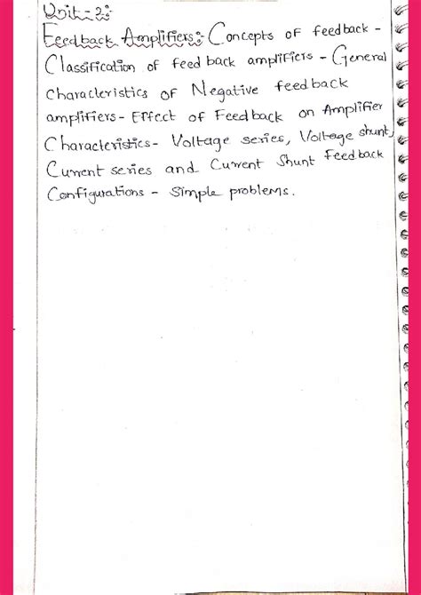 Feedback Amplifiers: Concepts, Types, and Characteristics - Studocu