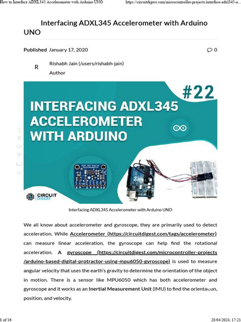 Interfacing ADXL345 Accelerometer with Arduino Uno 的图像结果