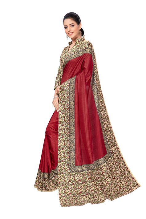 Online Shopping of Malgudi Silk Fabric Maroon Colour Uniform Wear ...