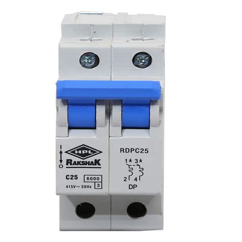 HPL Rakshak Miniature Circuit Breakers (MCB) 25A Double Pole 6kA C ...