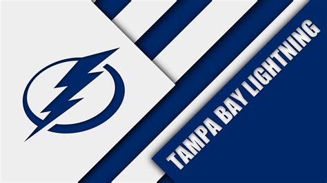 Emblem Logo NHL Tampa Bay Lightning In White And Blue Striped ...