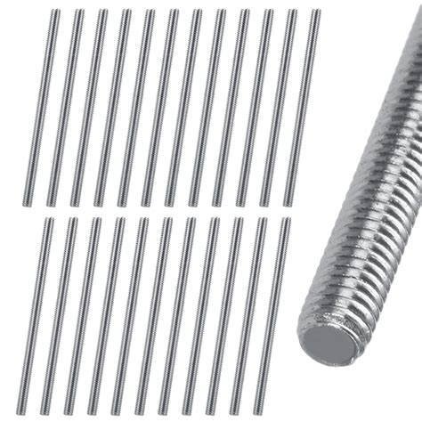 24Pcs M6 x 100mm 304 Stainless Steel Fully Threaded Rods, Threaded Rods ...