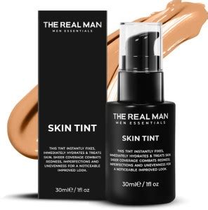 THE REAL MAN Skin Tint For Men For Undetectable Filter Look. Foundation ...