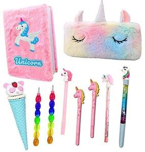AMP Creations Unicorn Pencil Pouch, Glitter Pen & Unicorn Pen, Pencil ...