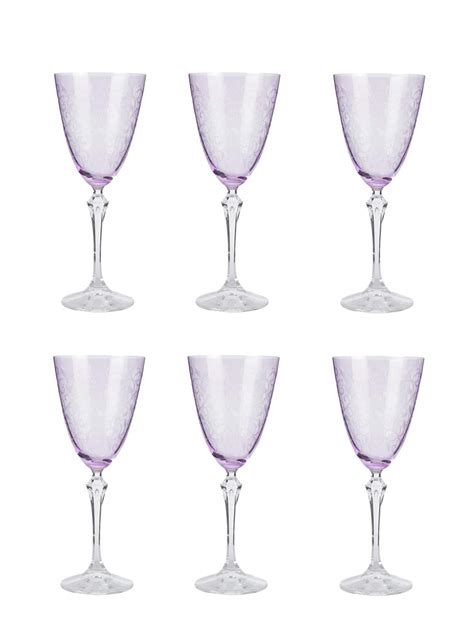Buy bohemia-crystal Eliezabeth Pantograph Red Wine Glass Set, 350ml ...