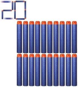 Wilson Enterprise 20 Pcs Blue Bullet Foam Dart Bullets for elite Gun ...