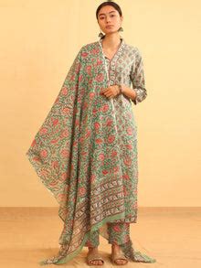 Utsav Afia - Kurta Pants & Dupatta - KS01B2588D – InduBindu