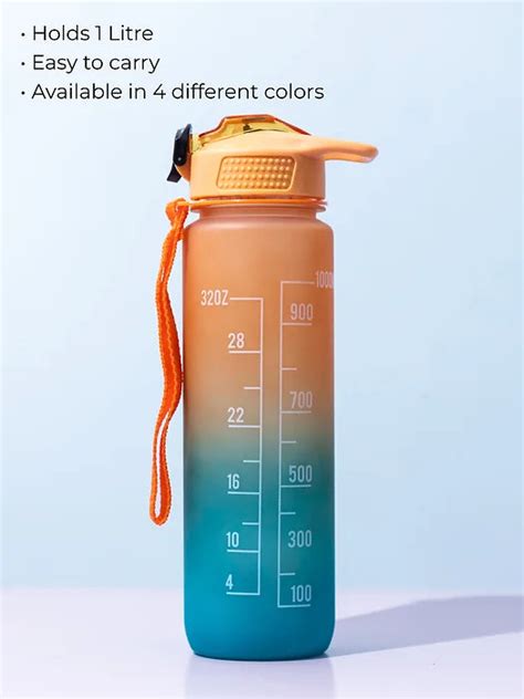 1000ml Hydra Motivational Bottle | Silicon Bottles| BPA Free Bottles ...