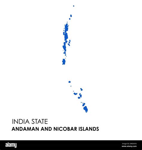 Andaman and Nicobar Islands map of Indian state. Andaman and Nicobar Islands map illustration ...
