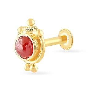 Malabar Gold & Diamonds Yellow Gold Nose Pin for Women 22 k | 22k BIS ...