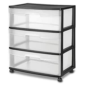 Plastic Storage Drawer Cart, Medium Home Organization Storage Container ...