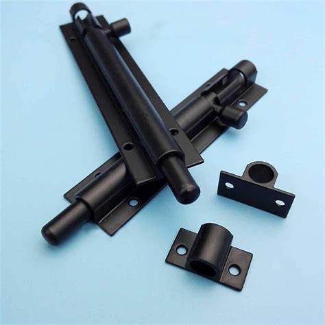 Udewo 3Sets Door Bolt Lock, 6 Inch Stainless Steel Sliding Lock Black ...