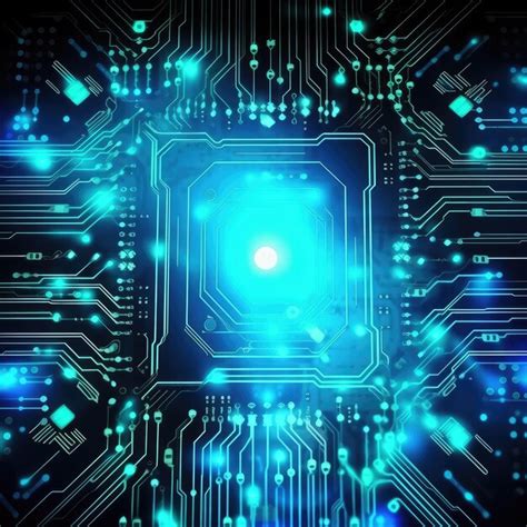 Futuristic glowing circuit board technology | Premium AI-generated image