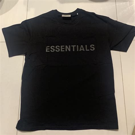 Black essentials t shirt, size small baggy fit - Depop