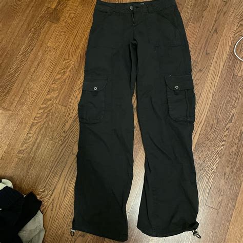Chicago Low rise Cargo pant ️ Jet black originaly... - Depop