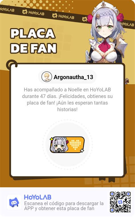 PLACA DE FAN - NOELLE Genshin Impact | HoYoLAB