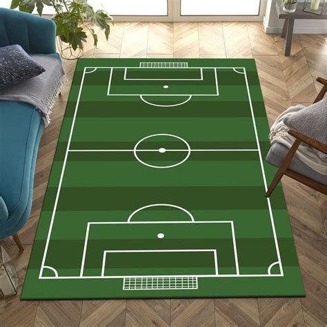 Football, Football Rug, Soccer Field Rug, Soccer Field Area Rug, Soccer ...