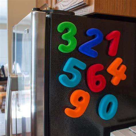 Rubbabu Large Colourful Magnetic Numbers – 10 Bright 100% Natural ...
