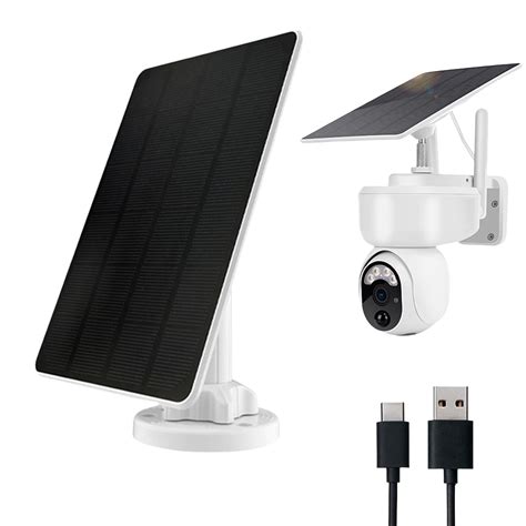 Solar Powered Battery Camera: Solar Panel for Outdoor Camera, Hd 1080P ...