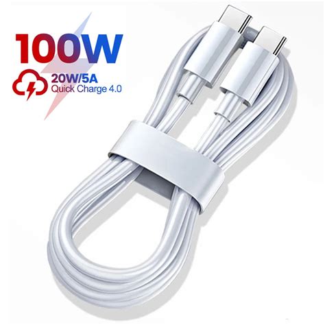Buy ThinkRobotics PD 100W USB C to USB Type-C Fast Charge Data Cable ...