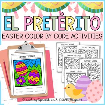 Easter Spanish Preterite Tense AR Verbs Worksheets | TPT