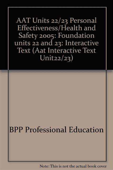 AAT Units 22/23 Personal Effectiveness/Health and Safety 2005 ...