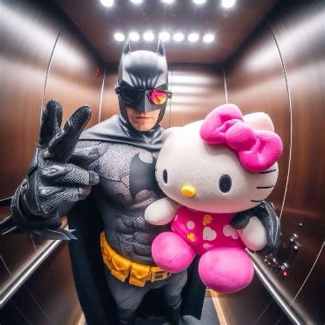 Batman with Hello Kitty