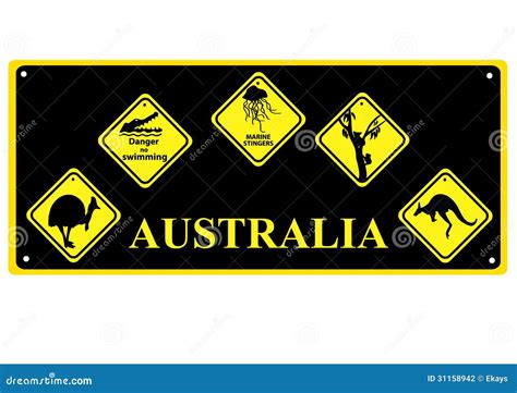 Australian Signs Map Royalty-Free Stock Photo | CartoonDealer.com ...