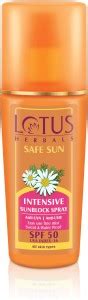 LOTUS HERBALS Sunscreen - SPF 50 PA+++ Herbals Safe Sun Intensive ...