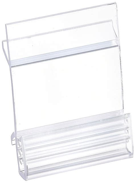 Displays2go Shelf Sign Holders, Price Tag Grippers, Set of 100, Clear ...