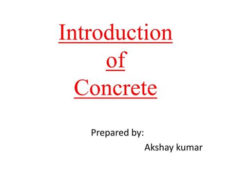 Image result for Concrete Introduction