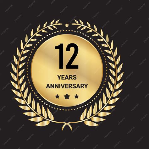 Premium Vector | 12th Years Anniversary Logo Design, 12 years anniversary