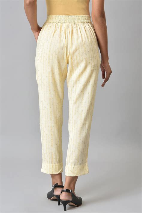 Buy Off White Beads Cotton Blend Straight Kurta and Trouser Set Online ...