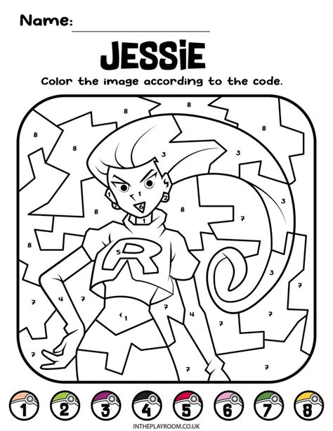 Image result for Pokemon Color by Number Coloring Pages