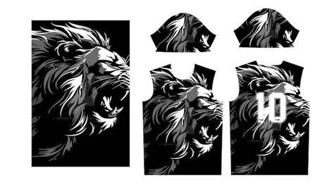 Next Print Round Neck Roaring Lion T-Shirt.