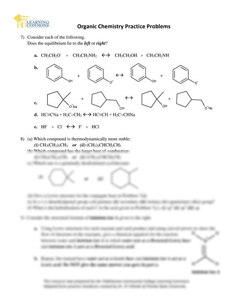 SOLUTION: Organic chemistry practice problems - Studypool