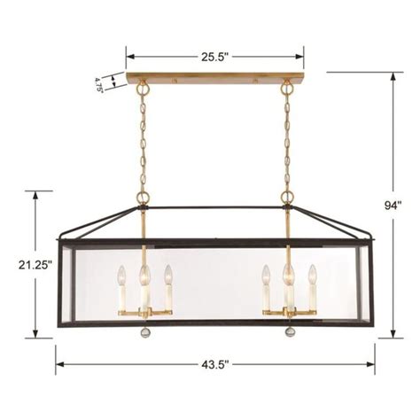 Crystorama Weston 8-Light Black + Antique Gold Rustic Dry rated ...