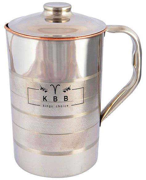 Buy KBB Silver Touch Design Classic Copper Steel Jug (1500 ml) Online ...