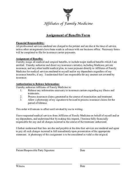 Fillable Online 2 Assignment of Benefits Form.pdf Fax Email Print ...