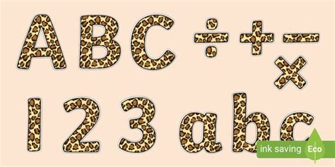 Leopard Pattern Display Lettering (teacher made) - Twinkl