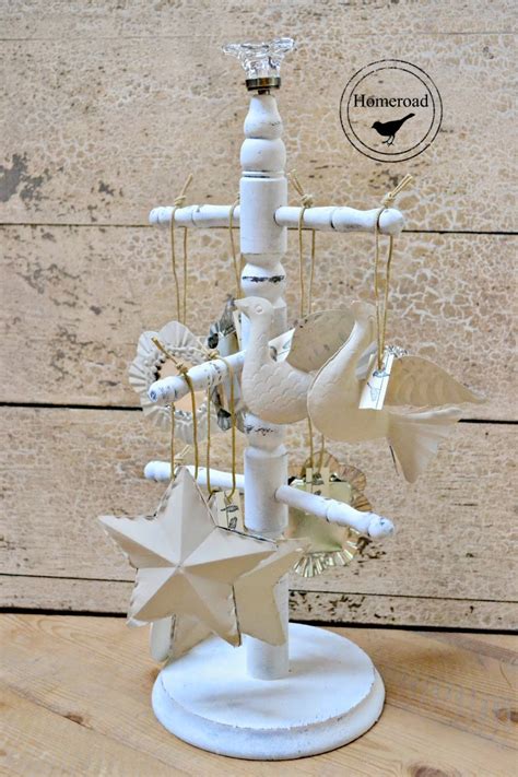 Chalk Painted Metal Christmas Ornaments