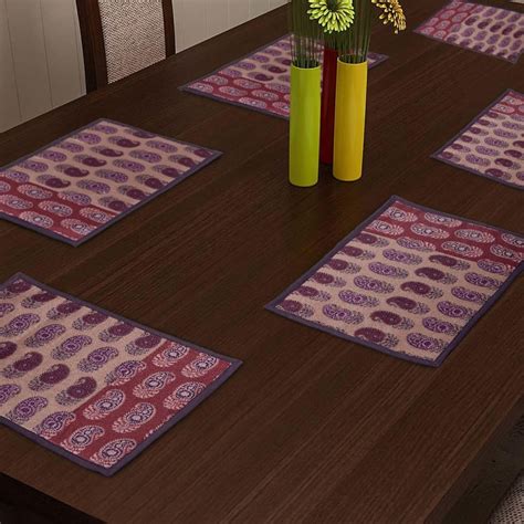 Buy SWAYAM Paisley Print Placemats - Set Of 6 from Swayam at just INR ...