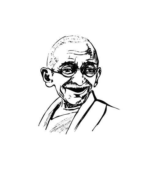 Mahatma Gandhi Easy Pencil Sketch