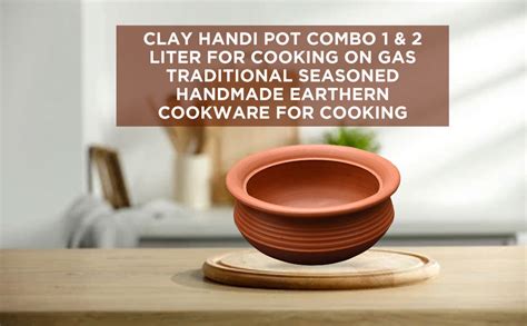 EZAHK Handmade Clay Handi/Curry/Dal for Cooking (1 Litre) – Ezahk