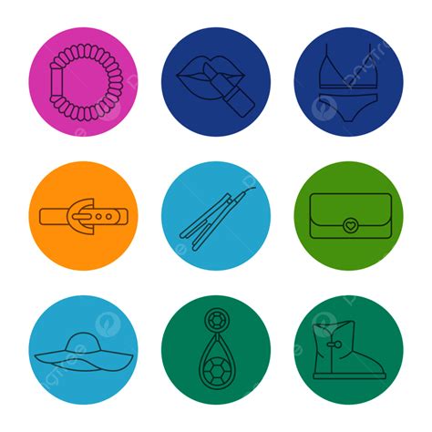50+ Free Women Accessories Vector Design