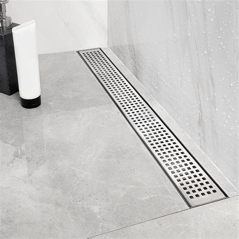 Buy Neodrain 24-Inch Linear Shower Drain with Quadrato Pattern Grate ...